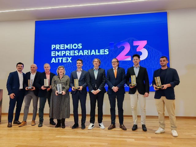 Els guanyadors de la V edició dels Premis Empresarials d’AITEX. 