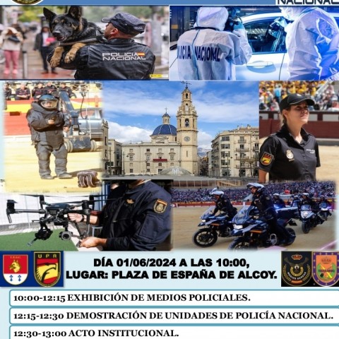 Alcoi celebra el 200 aniversari de la Policia Nacional amb una exhibici&oacute; a la pla&ccedil;a d&#039;Espanya
