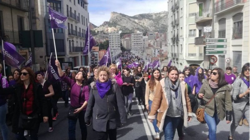 Un moment de la manifestació del passat 8 de març, dia de la dona